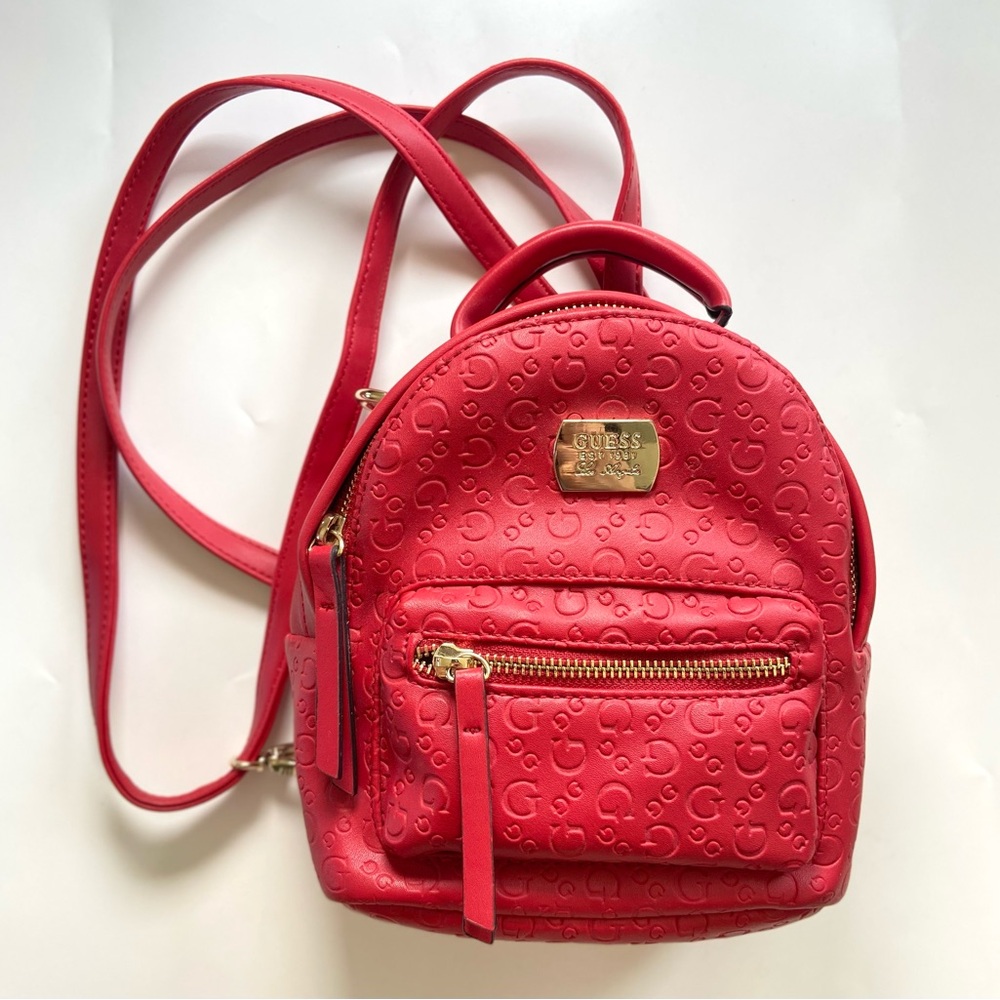 Guess Women Red Backpack